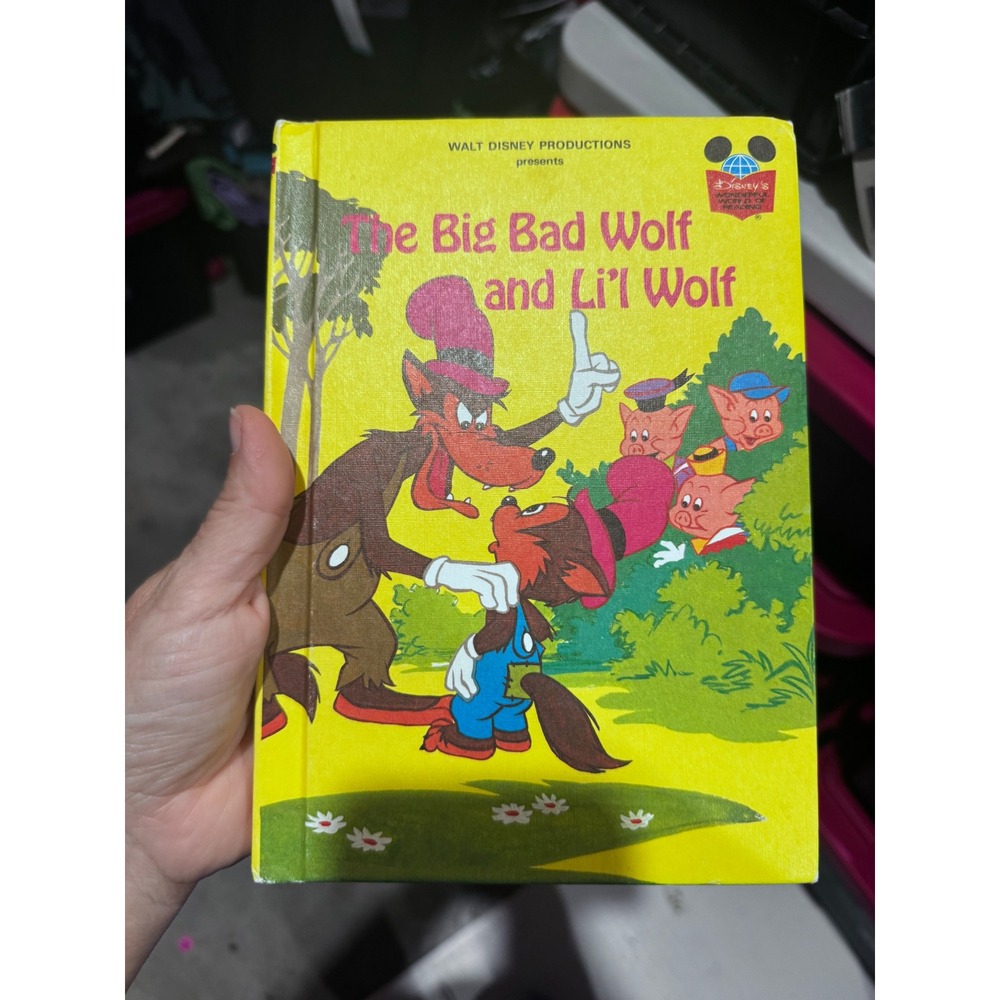 Disney The Big Bad Wolf and Li'l Wolf Wonderful World of Reading Vintage Book